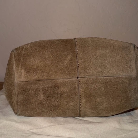 Banana Republic Mini Slouchy Vida Suede Bag in Timeless Taupe - Picture 8 of 12